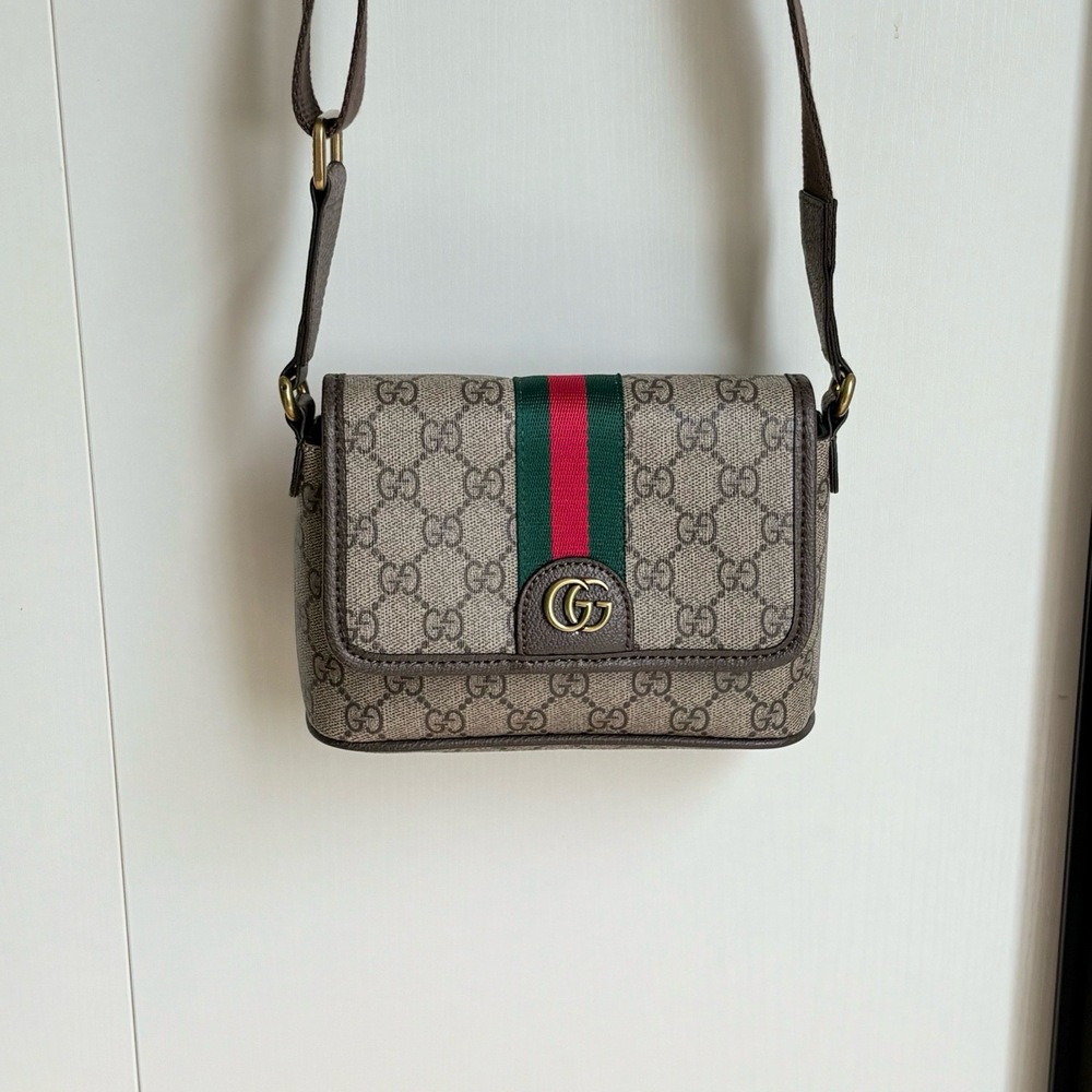 Gucci Ophidia Mini GG Supreme Crossbody Messenger Shoulder Bag